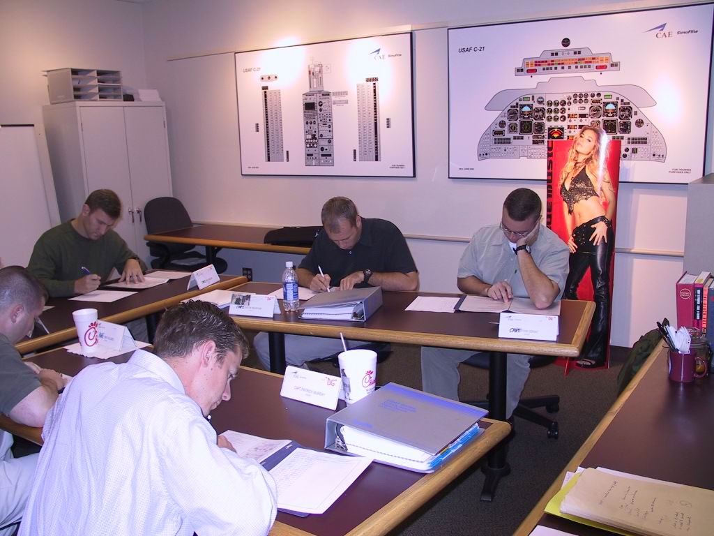 Image of class taking post test.